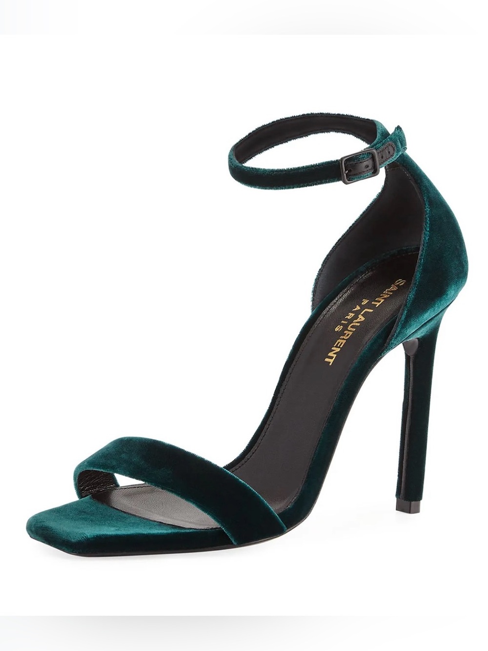 Saint Laurent Amber Velvet Sandals